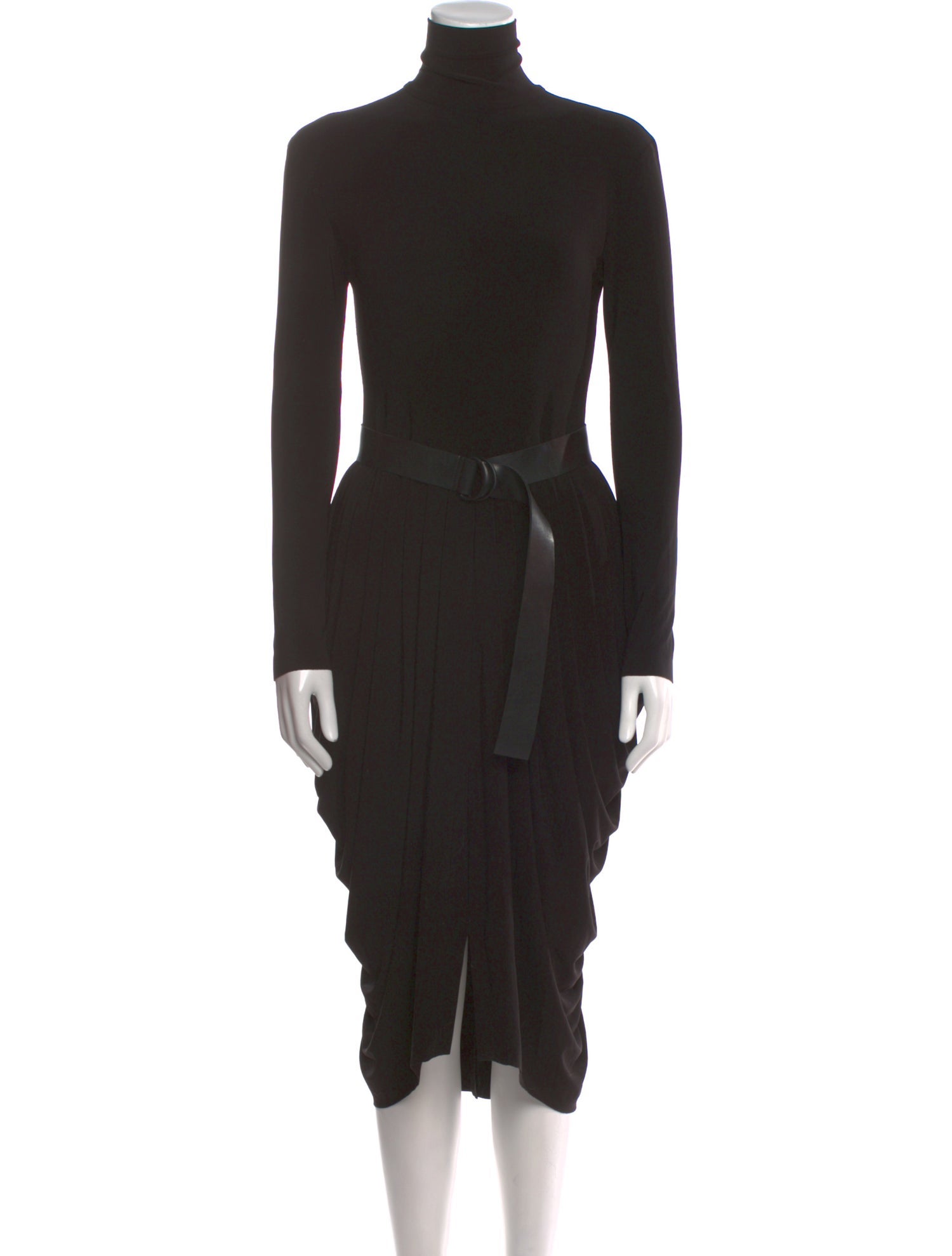 Norma Kamali Turtleneck Midi Length Dress