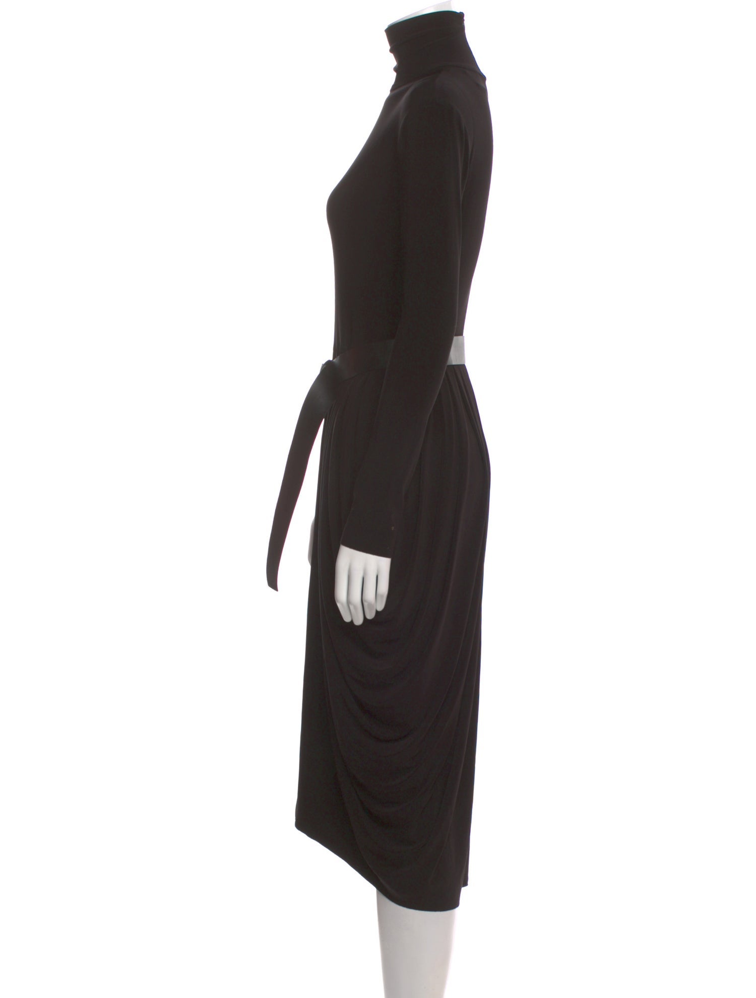 Norma Kamali Turtleneck Midi Length Dress