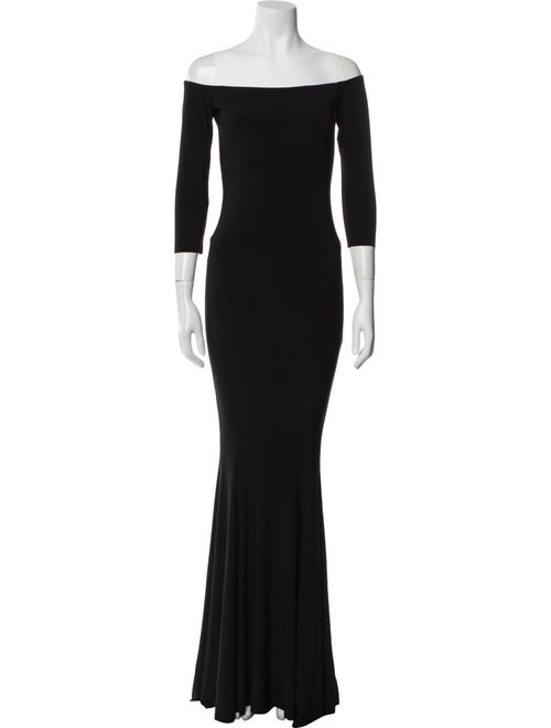 Norma Kamali Off-The-Shoulder Long Dress