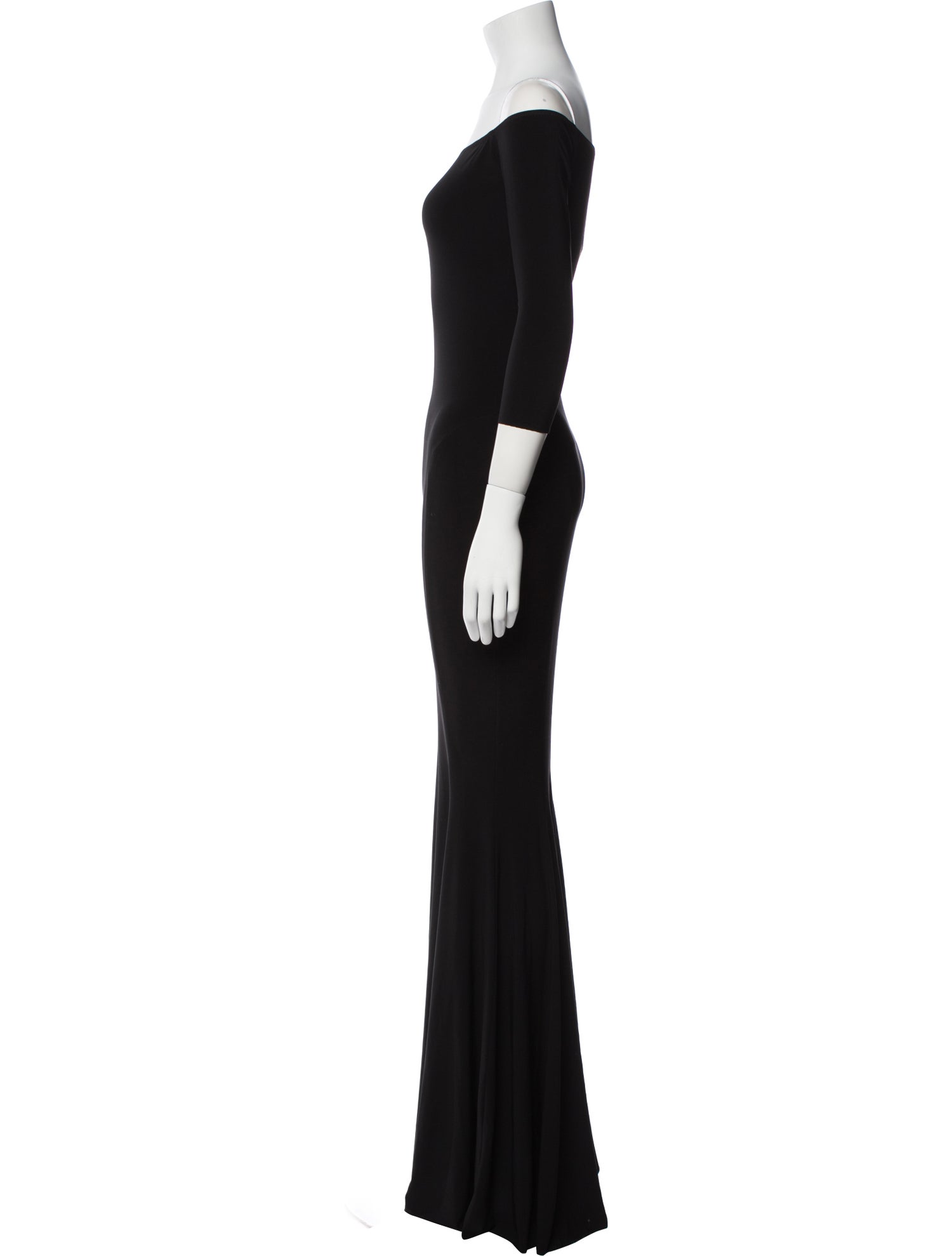 Norma Kamali Off-The-Shoulder Long Dress