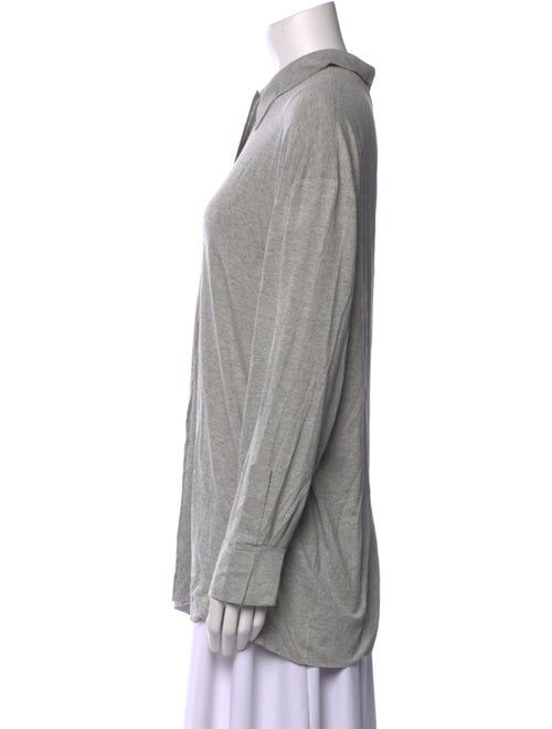 Norma Kamali Long Sleeve Button-Up Top