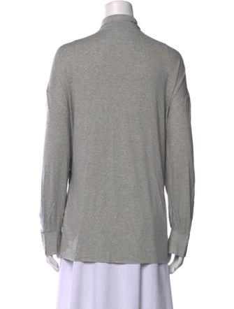 Norma Kamali Long Sleeve Button-Up Top