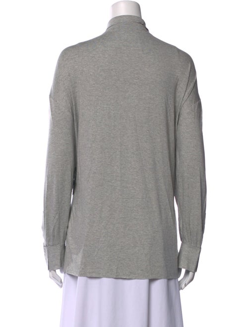 Norma Kamali Long Sleeve Button-Up Top