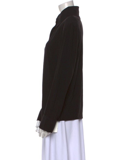 Norma Kamali Long Sleeve Button-Up Top