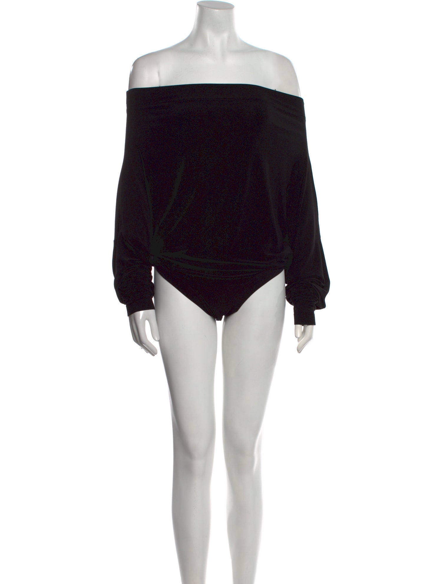 Norma Kamali Off-The-Shoulder Long Sleeve Bodysuit