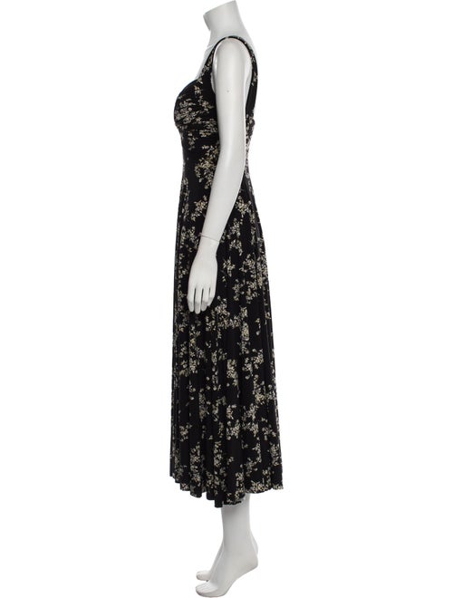 Norma Kamali Floral Print Midi Length Dress