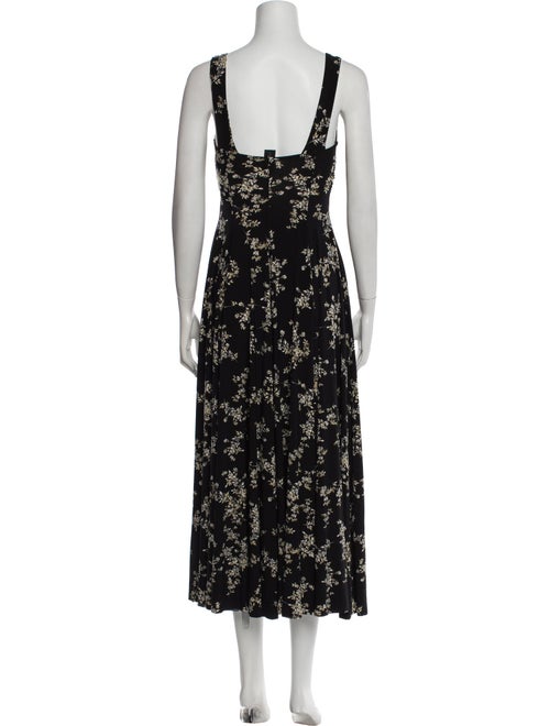 Norma Kamali Floral Print Midi Length Dress
