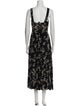 Norma Kamali Floral Print Midi Length Dress