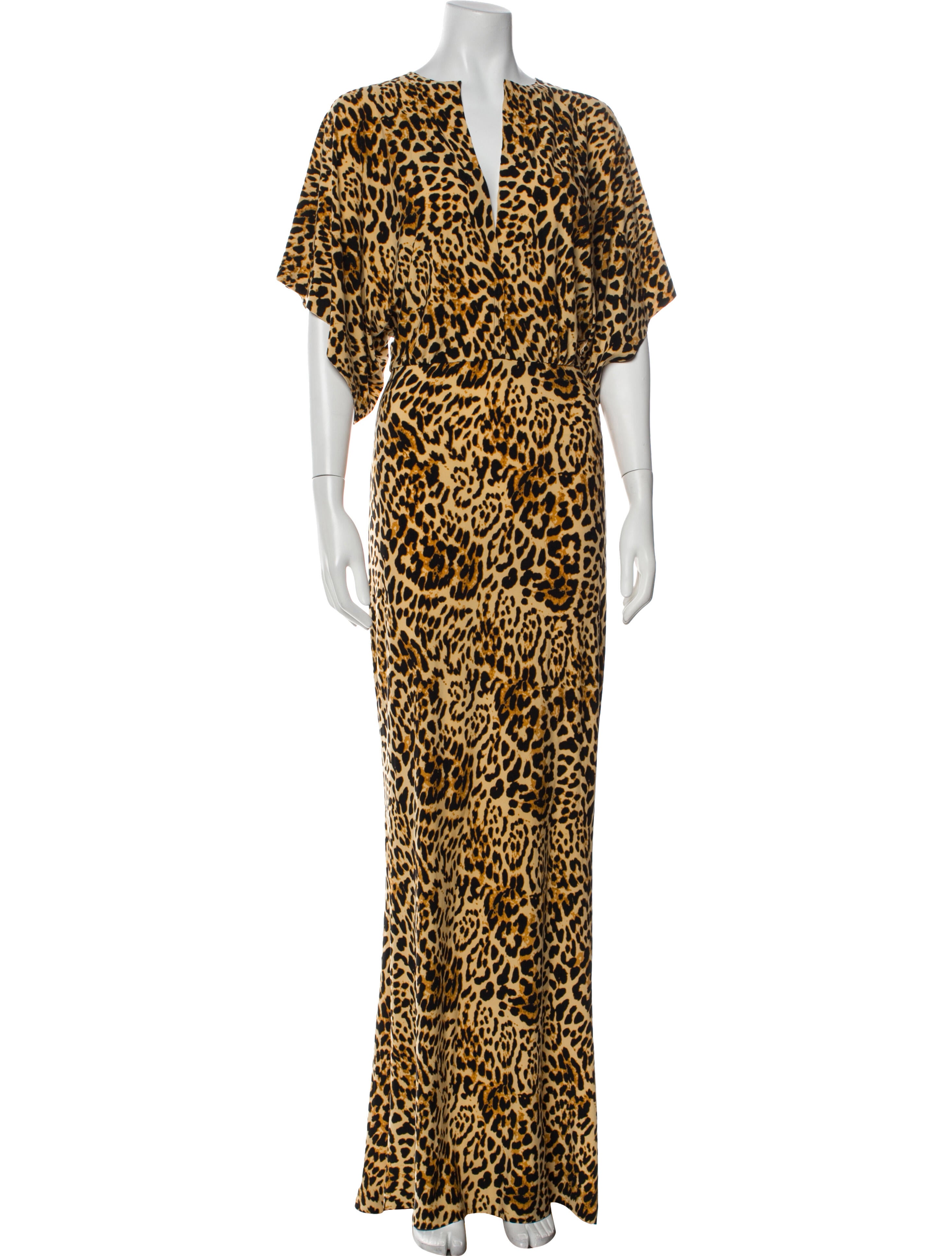 Norma Kamali Animal Print Long Dress