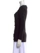 Norma Kamali V-Neck Long Sleeve Top