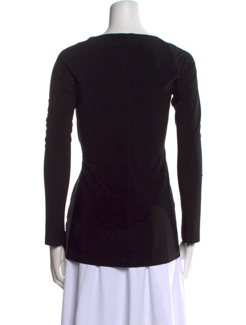 Norma Kamali V-Neck Long Sleeve Top