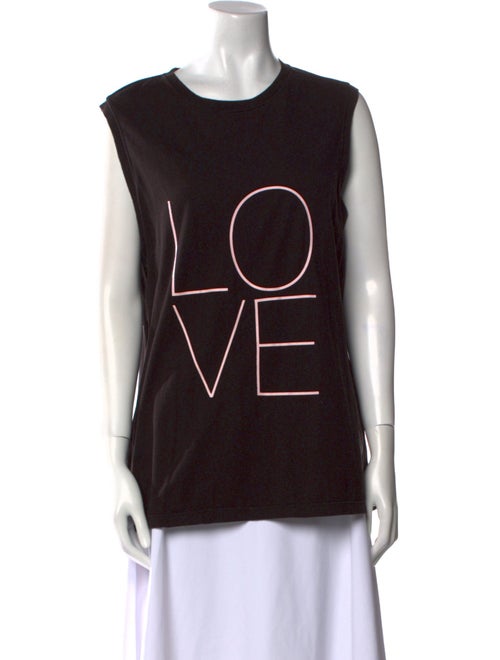 Norma Kamali Graphic Print Scoop Neck Top