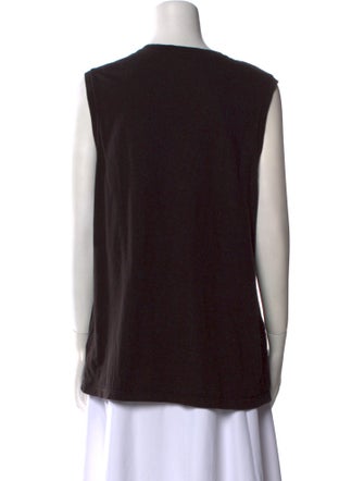 Norma Kamali Graphic Print Scoop Neck Top