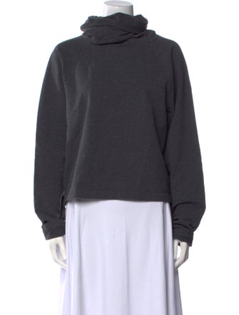 Norma Kamali Turtleneck Long Sleeve Sweatshirt