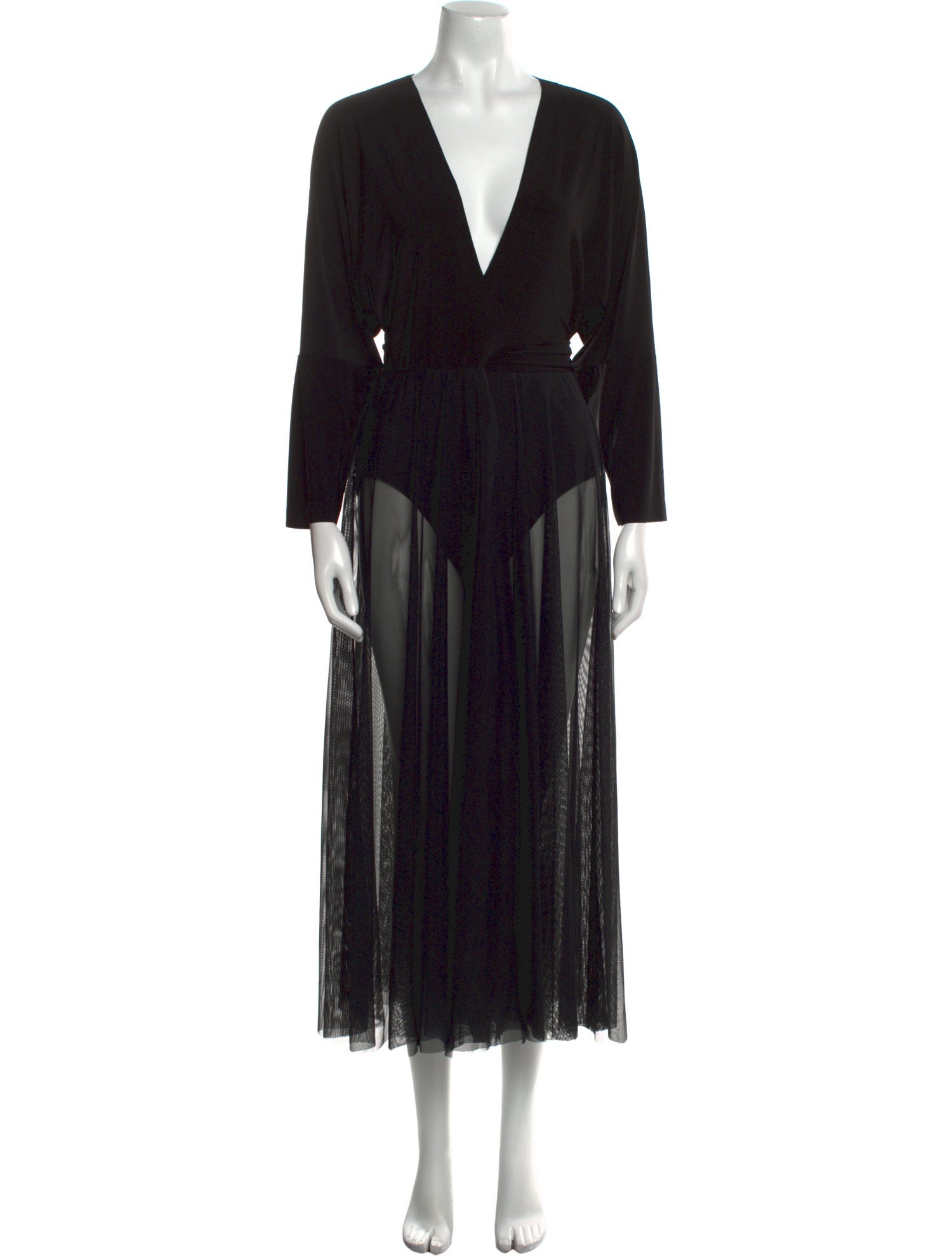 Norma Kamali V-Neck Long Dress