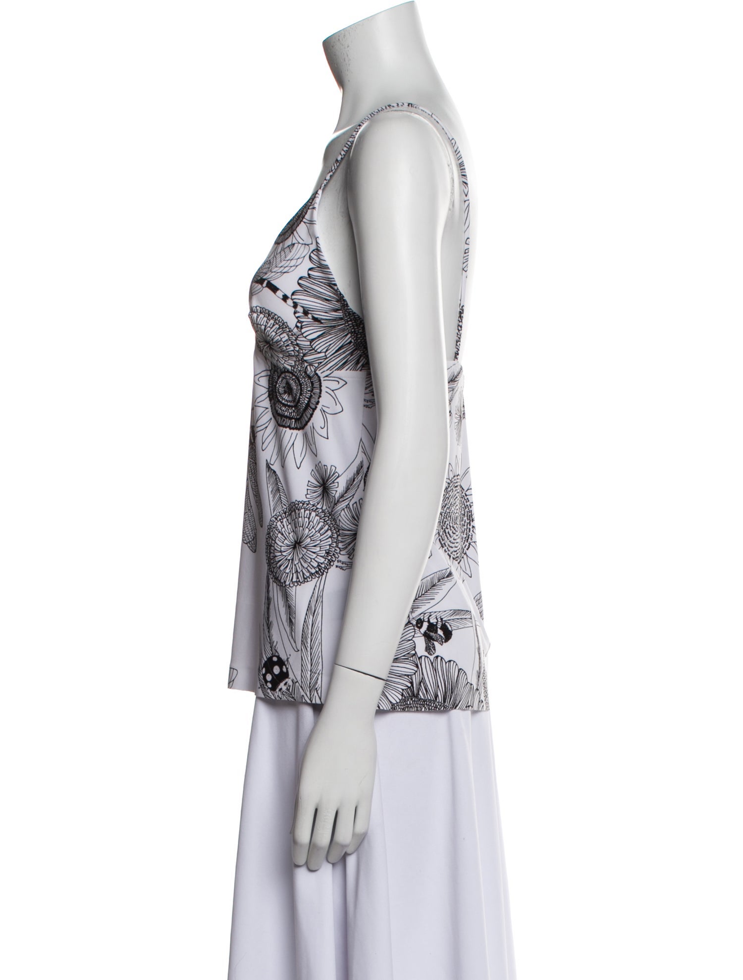 Norma Kamali Paisley Print V-Neck Top