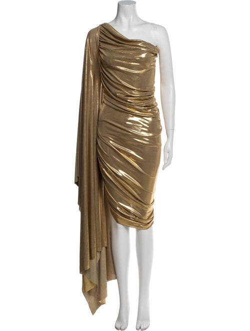 Norma Kamali One-Shoulder Midi Length Dress