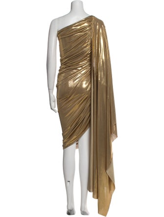 Norma Kamali One-Shoulder Midi Length Dress