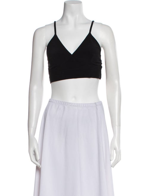 Norma Kamali V-Neck Sleeveless Crop Top