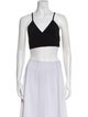 Norma Kamali V-Neck Sleeveless Crop Top