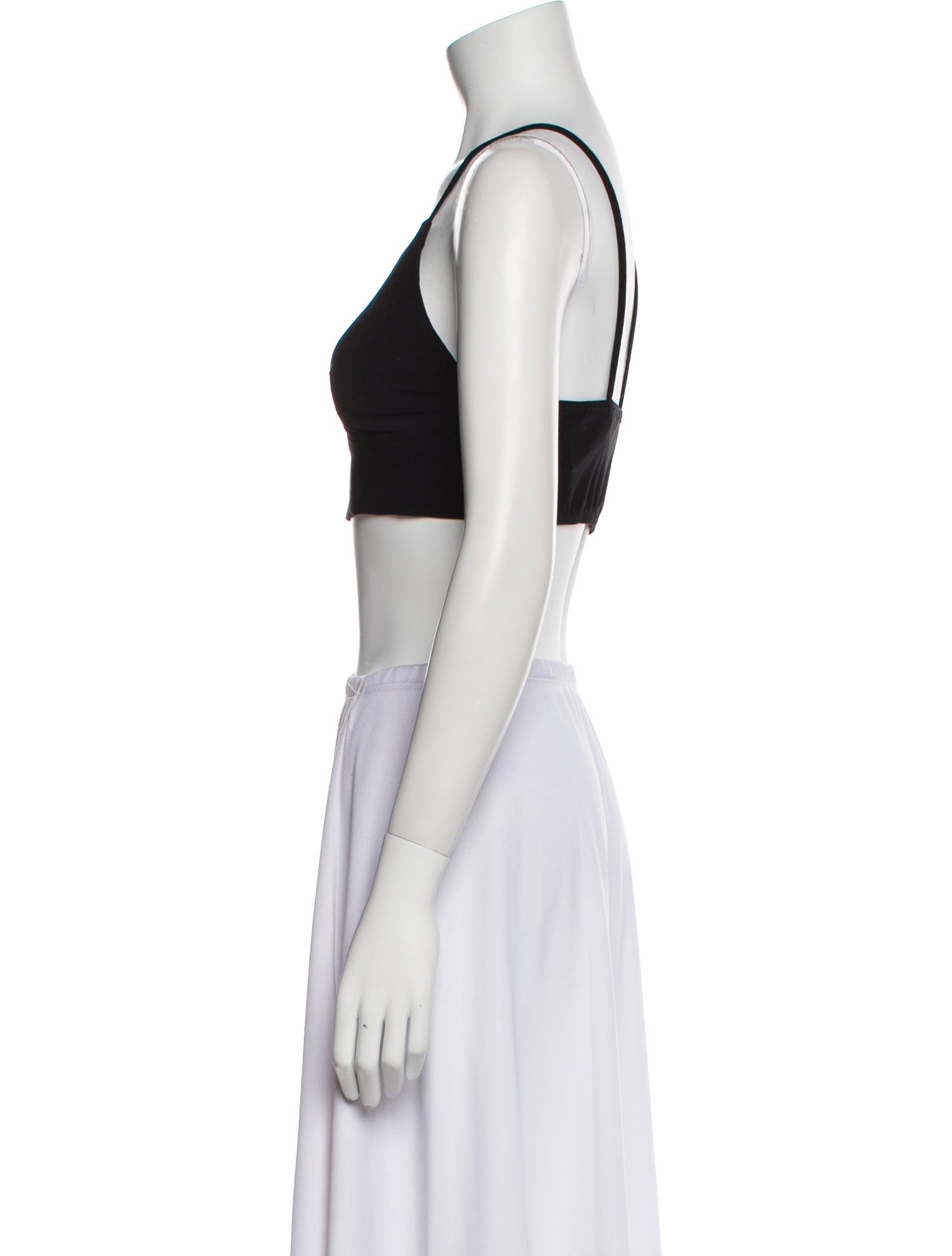 Norma Kamali V-Neck Sleeveless Crop Top