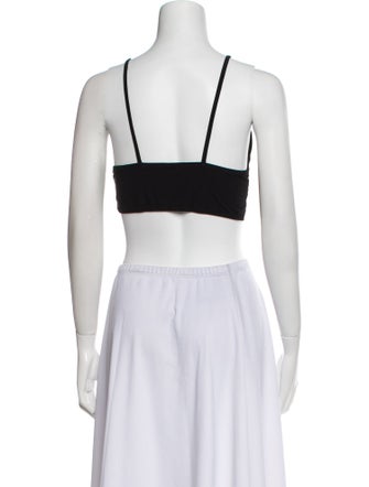 Norma Kamali V-Neck Sleeveless Crop Top