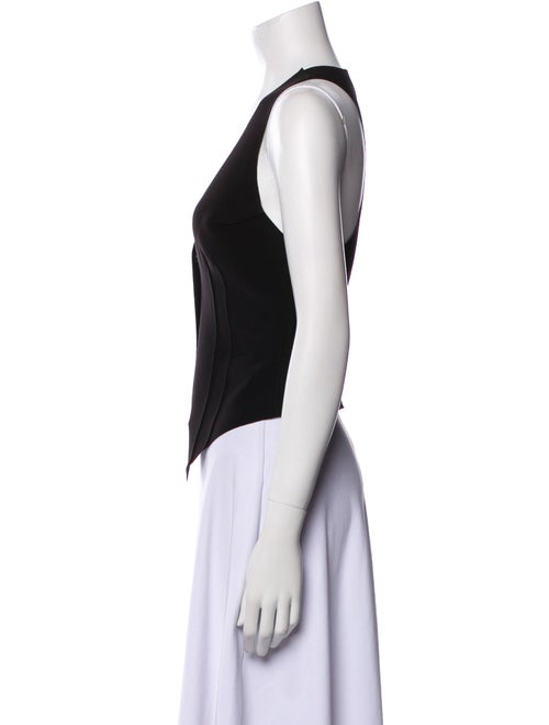 Norma Kamali V-Neck Sleeveless Crop Top