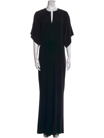 Norma Kamali V-Neck Long Dress