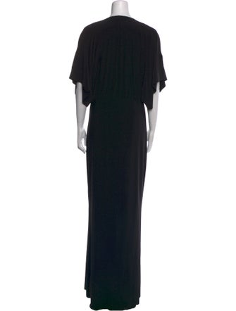 Norma Kamali V-Neck Long Dress