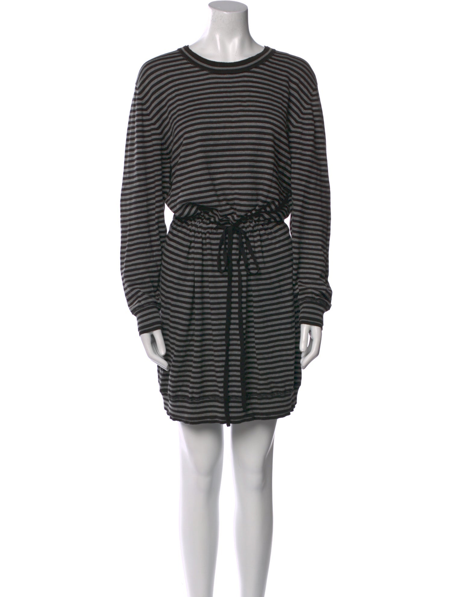Norma Kamali Striped Knee-Length Dress