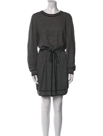 Norma Kamali Striped Knee-Length Dress