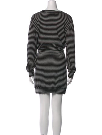 Norma Kamali Striped Knee-Length Dress