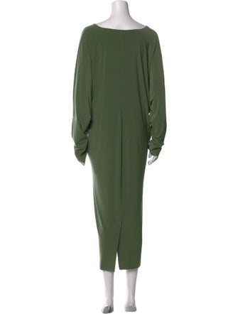 Norma Kamali V-Neck Midi Length Dress