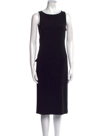 Norma Kamali Scoop Neck Knee-Length Dress