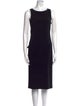 Norma Kamali Scoop Neck Knee-Length Dress