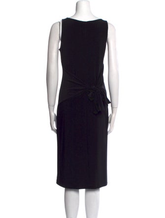 Norma Kamali Scoop Neck Knee-Length Dress