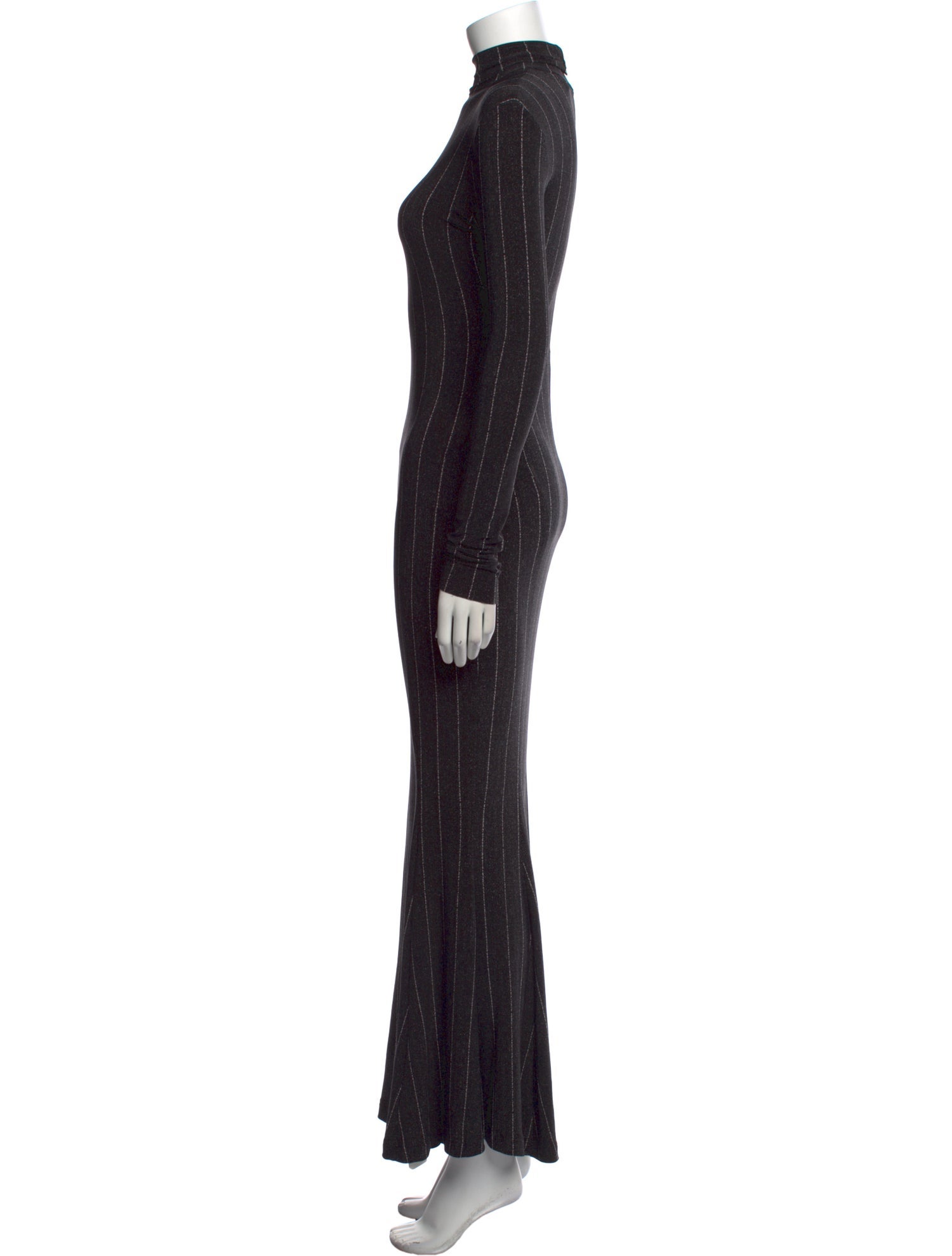 Norma Kamali Striped Long Dress