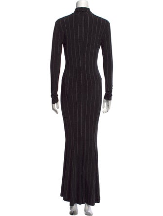 Norma Kamali Striped Long Dress