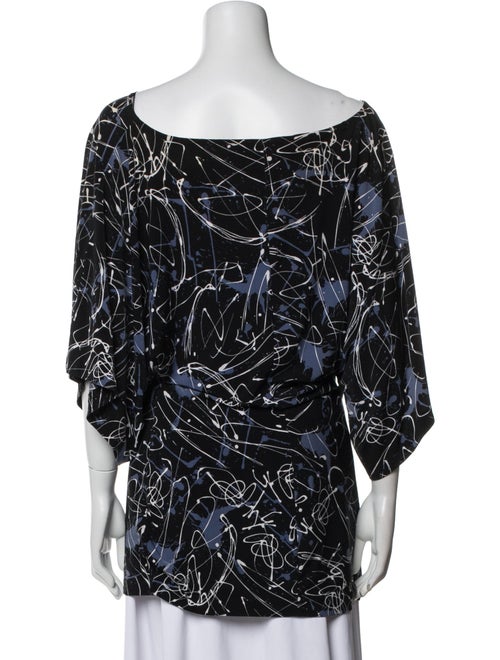 Norma Kamali Printed Bateau Neckline Tunic