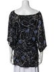Norma Kamali Printed Bateau Neckline Tunic