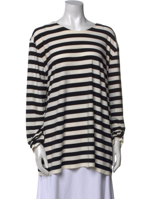 Norma Kamali Striped Scoop Neck Tunic