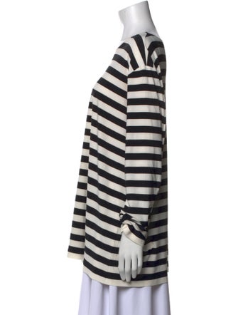 Norma Kamali Striped Scoop Neck Tunic