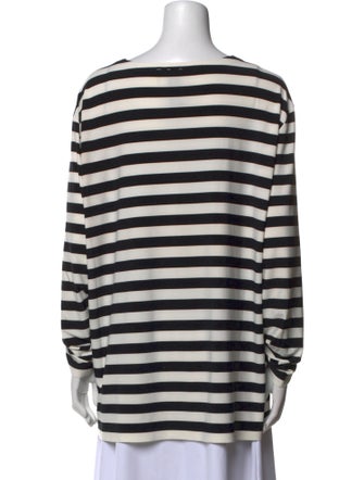 Norma Kamali Striped Scoop Neck Tunic