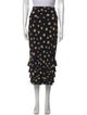 Norma Kamali Floral Print Midi Length Skirt