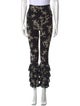 Norma Kamali Floral Print Straight Leg Pants