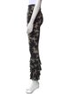 Norma Kamali Floral Print Straight Leg Pants