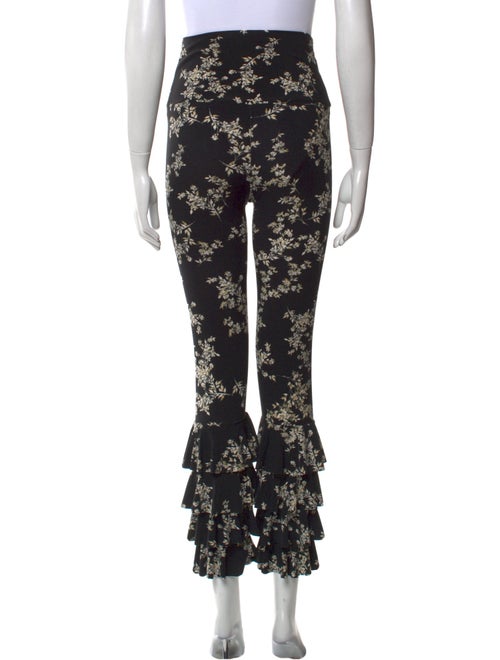 Norma Kamali Floral Print Straight Leg Pants