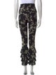 Norma Kamali Floral Print Straight Leg Pants