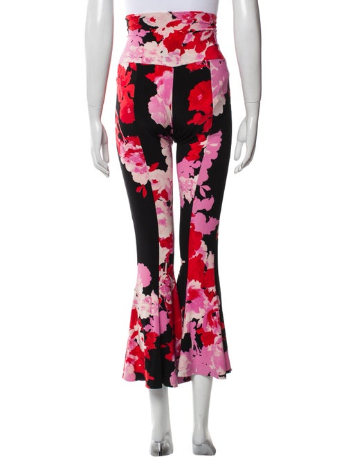 Norma Kamali Floral Print Wide Leg Pants