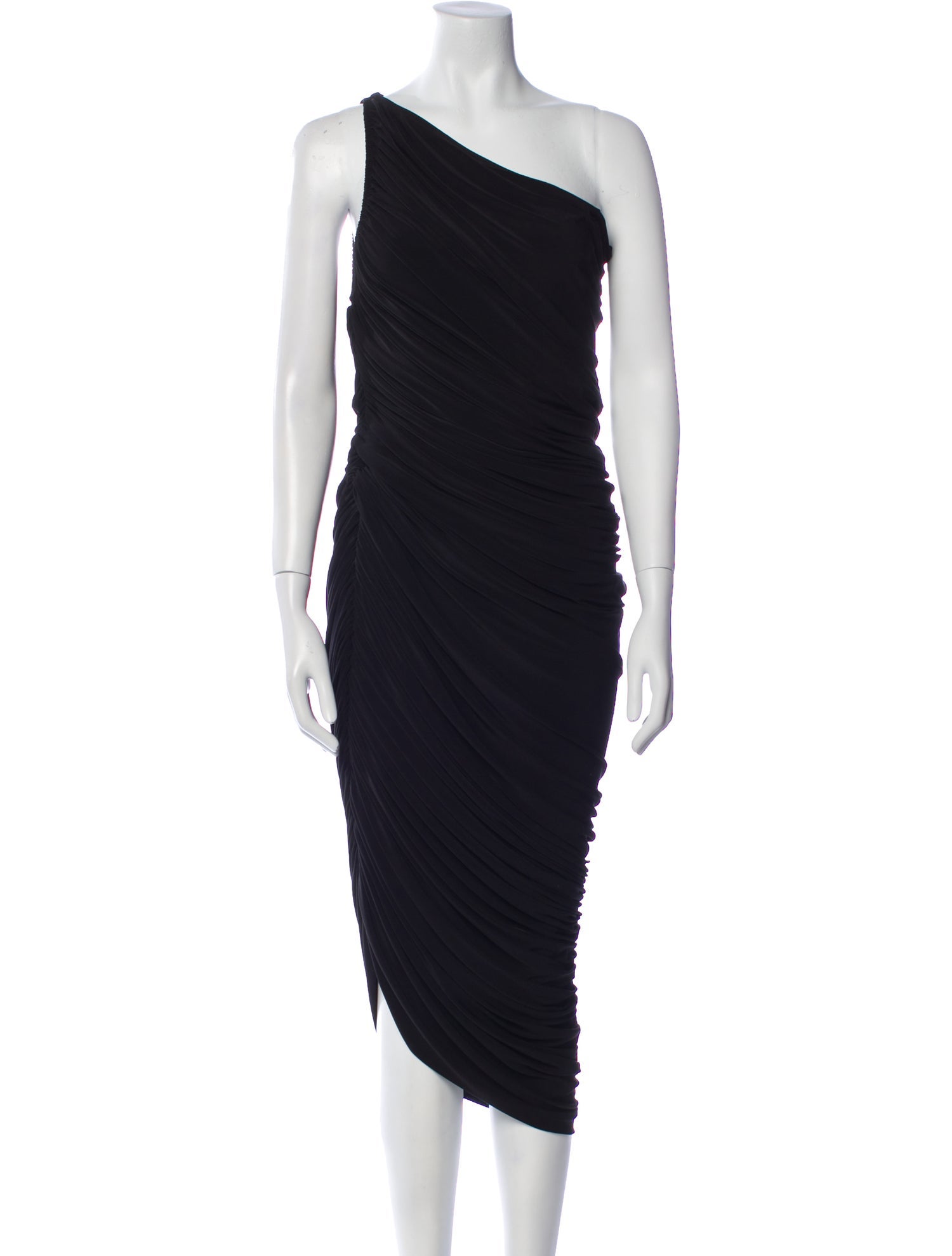 Norma Kamali One-Shoulder Midi Length Dress